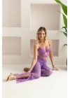 Bralet, Pantolon, String Takım Lila (32106)