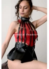 Büstiyer Etek, Büstiyer Deri Harness - Brf998