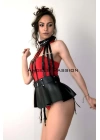 Büstiyer Etek, Büstiyer Deri Harness - Brf998