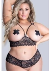 Büyük Beden Battal Dantelli Özel Bölgesi Açık Sexi Gecelik 51206