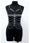 Büyük Beden Zincirli Göğüs Harness - Brf534_s2