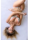 Çiçekli Bralet Sütyen Ve Slip Külot Takım Ekru (32056)