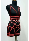 Deri Body Harness, Deri Dansçı Kostüm, Pole Dans Kostüm - Apft502