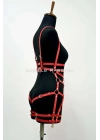 Deri Body Harness, Deri Dansçı Kostüm, Pole Dans Kostüm - Apft502