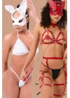 Deri Fantezi Harness İkili Takım Set 0386-800398kb