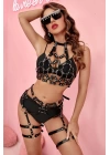 Deri Göğüs Harness Ve Jartiyer Harness Takım - Brf794