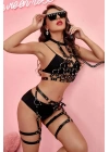 Deri Göğüs Harness Ve Jartiyer Harness Takım - Brf794