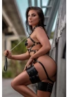 Deri Maske, Tasma, Bacak Bandı Ve Full Body Harness - Brf1339