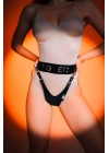 Fantazi Bel Kemerli Arkası Açık Deri Külot Harness - Brf1276