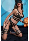 Fantazi Deri Göğüs Ve Jartiyer Harness Takım - Brf846