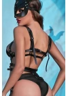 Fantazi Deri Göğüs Ve Jartiyer Harness Takım - Brf846