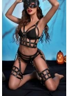 Fantazi Deri Göğüs Ve Jartiyer Harness Takım - Brf846