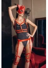 Fantazi Deri Harness Ve Maske Takım - Brf780