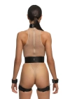 Fantazi Deri İç Giyim, Boyundan Kelepçeli Şık Harness Takım - Brf1338