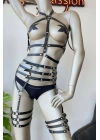 Fantazi Deri İç Giyim Jartiyer Harness - Brf524