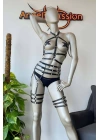 Fantazi Deri İç Giyim Jartiyer Harness - Brf524