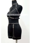 Fantazi İç Giyim Zincirli Erotik Harness Takım - Brf1081