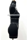 Fantazi İç Giyim Zincirli Erotik Harness Takım - Brf1081