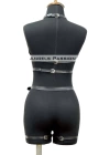 Fantazi İç Giyim Zincirli Erotik Harness Takım - Brf1081