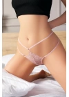 Fantezi Dantelli 2 İpli Pembe Tanga String
