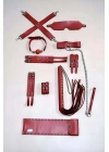 Fantezi Kırbaç Kelepçe Set 7li Takım, Ayak - El Kelepçesi, Maske - Brf1310