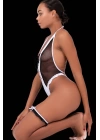 File Ve Dantelden İmal Edlimiş Önü Kurdelalı Şık Fantezi Babydoll 51194