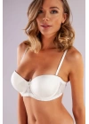 Gala Push-up Strapless Bra, Ekru Konforlu Ve Şık Sütyen, Strapless
