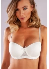 Gala Push-up Strapless Bra, Ekru Konforlu Ve Şık Sütyen, Strapless