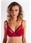 Gapara Big Size Plunge Bra, Şarap Rengi Konforlu Ve Şık Sütyen