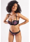 Gardenia Balconette Heavy Push Up Bra, Siyah Konforlu Ve Şık Sütyen
