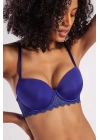 Garland Big Size Plunge Bra, Saks Mavi Konforlu Ve Şık Sütyen