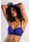 Garland Big Size Plunge Bra, Saks Mavi Konforlu Ve Şık Sütyen
