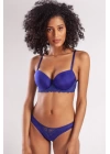 Garland Big Size Plunge Bra, Saks Mavi Konforlu Ve Şık Sütyen