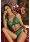 Gaudy Lace Bra, Yeşil Konforlu Ve Şık Sütyen