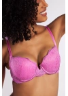 G.colors Balconette Foam Push Up Bra, Koyu Pembe Konforlu Ve Şık Sütyen