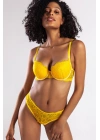 G.colors Balconette Foam Push Up Bra, Sarı Konforlu Ve Şık Sütyen