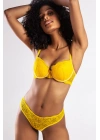 G.colors Balconette Foam Push Up Bra, Sarı Konforlu Ve Şık Sütyen