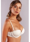 Genius Balconette Heavy Push Up Bra, Ekru Konforlu Ve Şık Sütyen