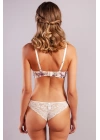 Gitana  Half Push Up Bra,çiçekli Ekru Straplez Konforlu Ve Şık Sütyen