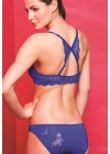 Githa Foam Cup Push Up Bra,saks Mavi Straplez Konforlu Ve Şık Sütyen