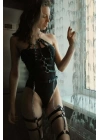 Göğüs İpli Örmeli Halka Ve Zincir Bacak Harness - Brf698