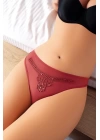 Gül Kurusu Nakış Desenli Taşlı Fantezi Tanga String