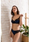 Kadife Sütyen Ve Slip Külot Takım Lacivert (mgp32141)