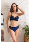 Kadife Sütyen Ve Slip Külot Takım Lacivert (mgp32141)
