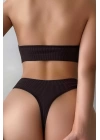 Kadın Kahverengi Seamless Tanga Sütyen Takım