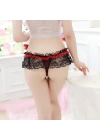 Kadın Kırmızı Fiyonklu Seksi Külot