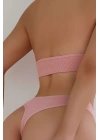 Kadın Somon Seamless Tanga Sütyen Takım