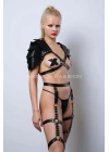 Kadın Viking Savaşçı Kostüm, Deri Savaşçı Kadın Harness Takım - Brf1345