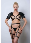 Kadın Viking Savaşçı Kostüm, Deri Savaşçı Kadın Harness Takım - Brf1345
