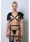 Kadın Viking Savaşçı Kostüm, Deri Savaşçı Kadın Harness Takım - Brf1345